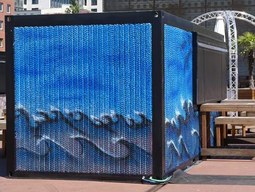 Finished: the blue container