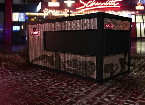 Concept sketch: red container with red-light silhouettes