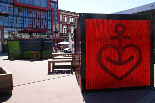 Finished: the red container